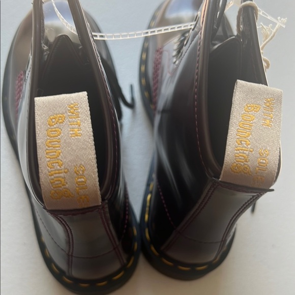 Dr. Martens Black Combat Boots women’s Burgundy size 7 - Picture 7 of 9